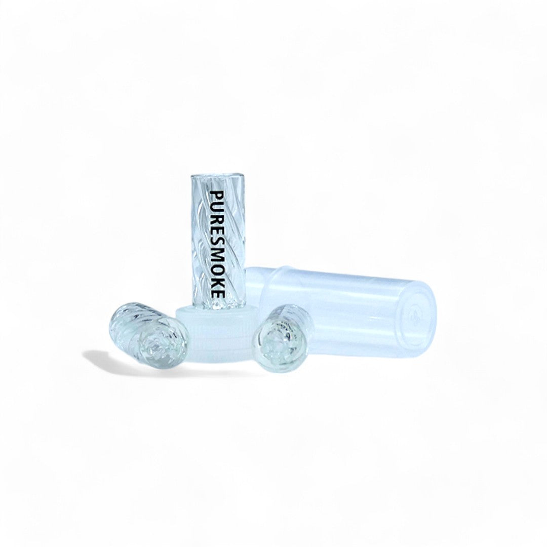 PURESMOKE 10mm Spiral Glasfilter Tip Clear - PURESMOKE Filters