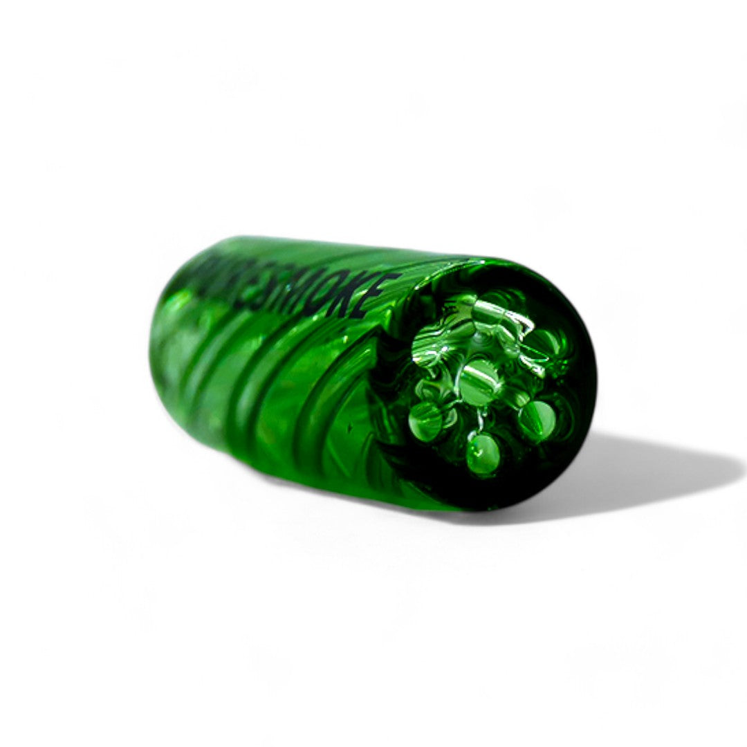 PURESMOKE 10mm Spiral Glasfilter Tip Green - PURESMOKE Filters