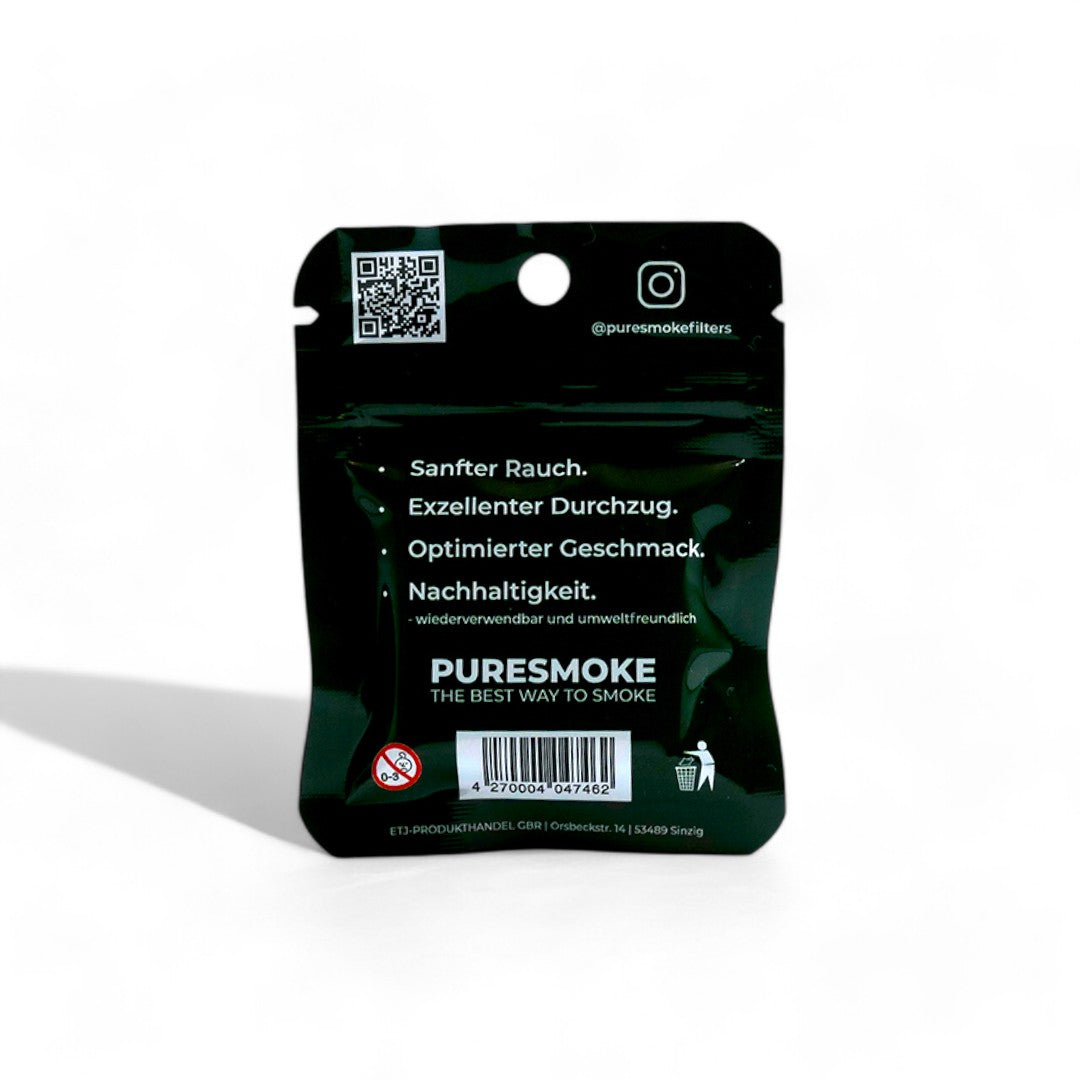 PURESMOKE 6er Pack 6mm "Two Stitches" Glasfilter Tips - PURESMOKE Filters
