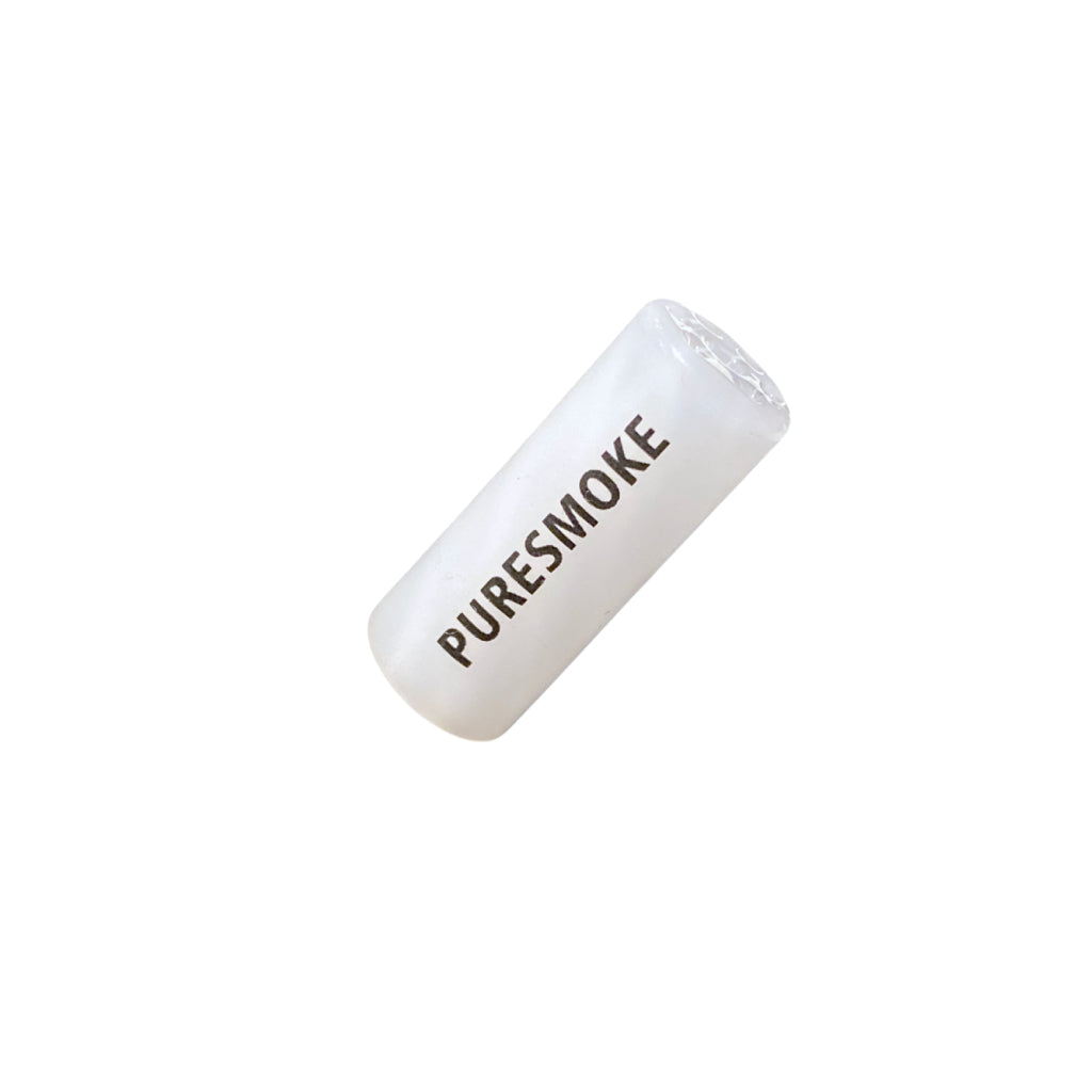 PURESMOKE 10mm Spiral Glastip - White Milk Glass