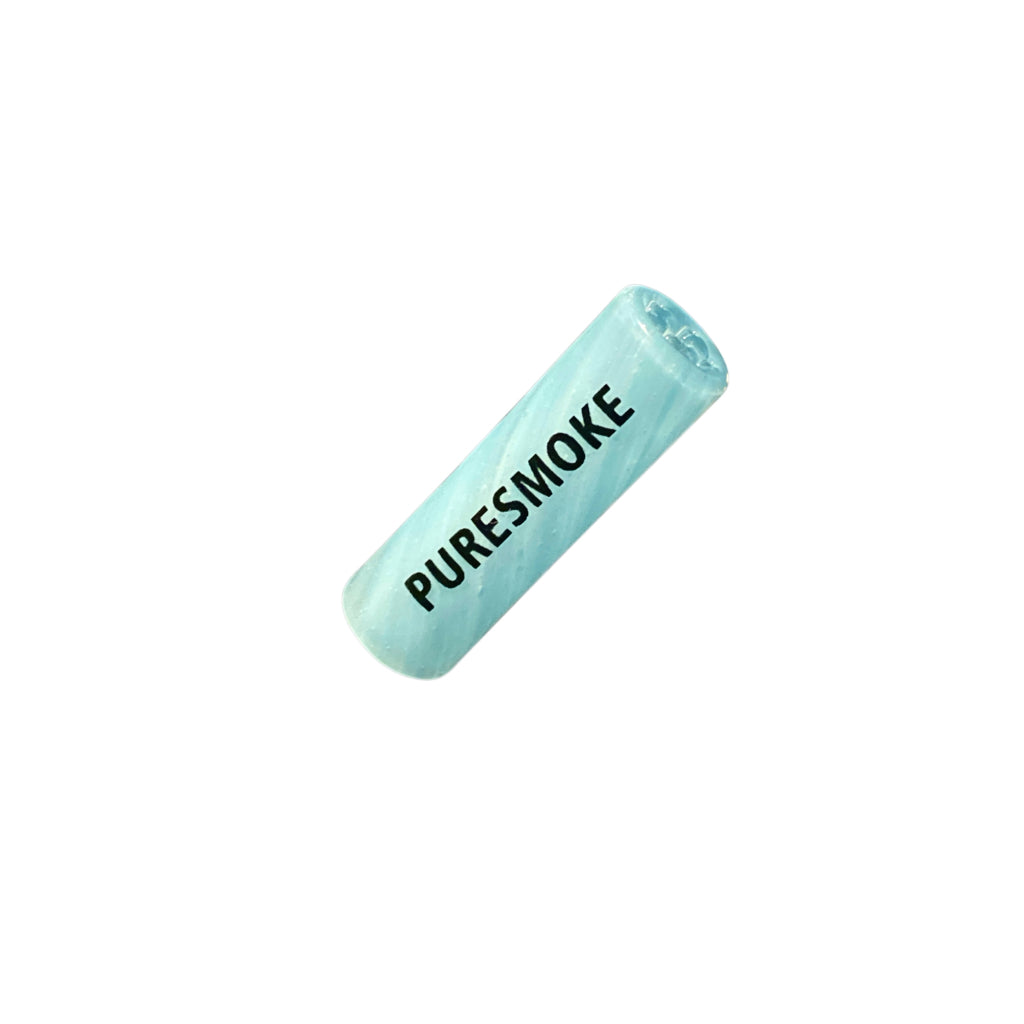 PURESMOKE 8mm Spiral Glastip - Turquoise Milk Glass - PURESMOKE Filters