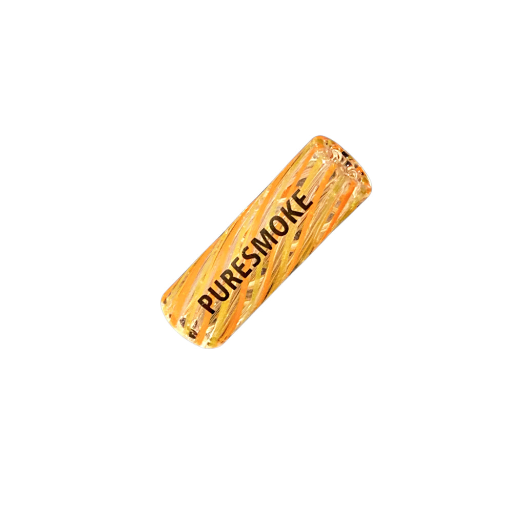 PURESMOKE 8mm Spiral Glastip - Orange Stripe - PURESMOKE Filters