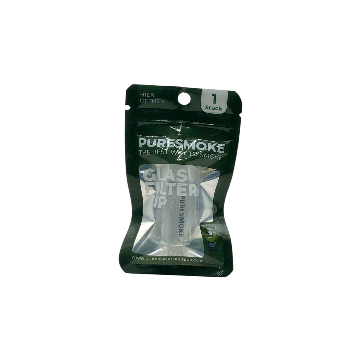 PURESMOKE 10mm Spiral Glasfilter Tip Clear - PURESMOKE Filters