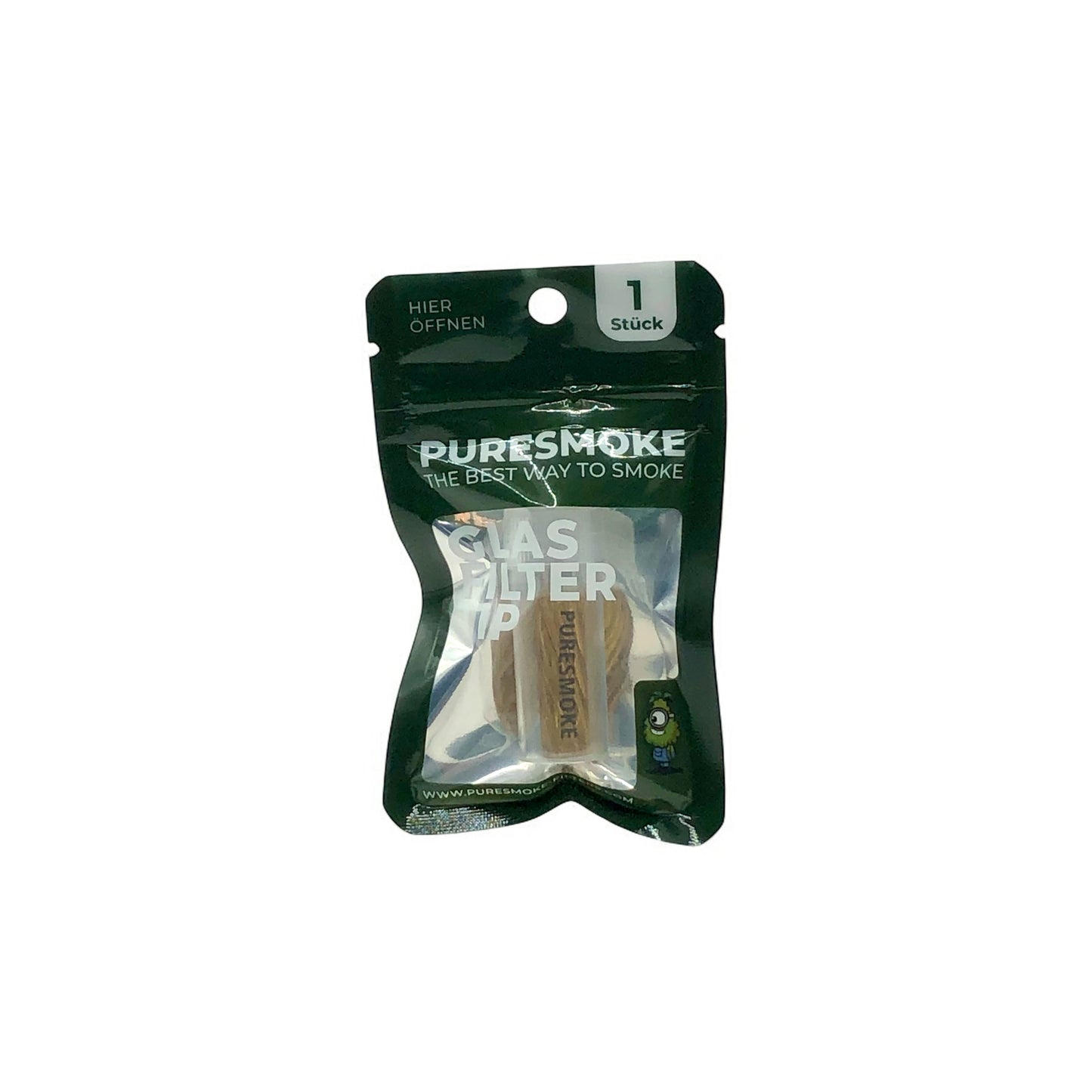 PURESMOKE 8mm Spiral Glass Filter Tip Yellow