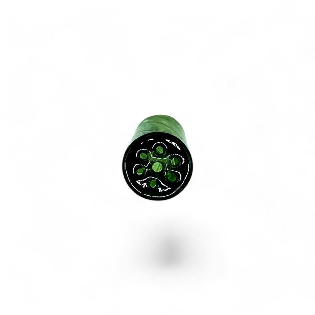 PURESMOKE 10mm Spiral Glasfilter Tip Green - PURESMOKE Filters