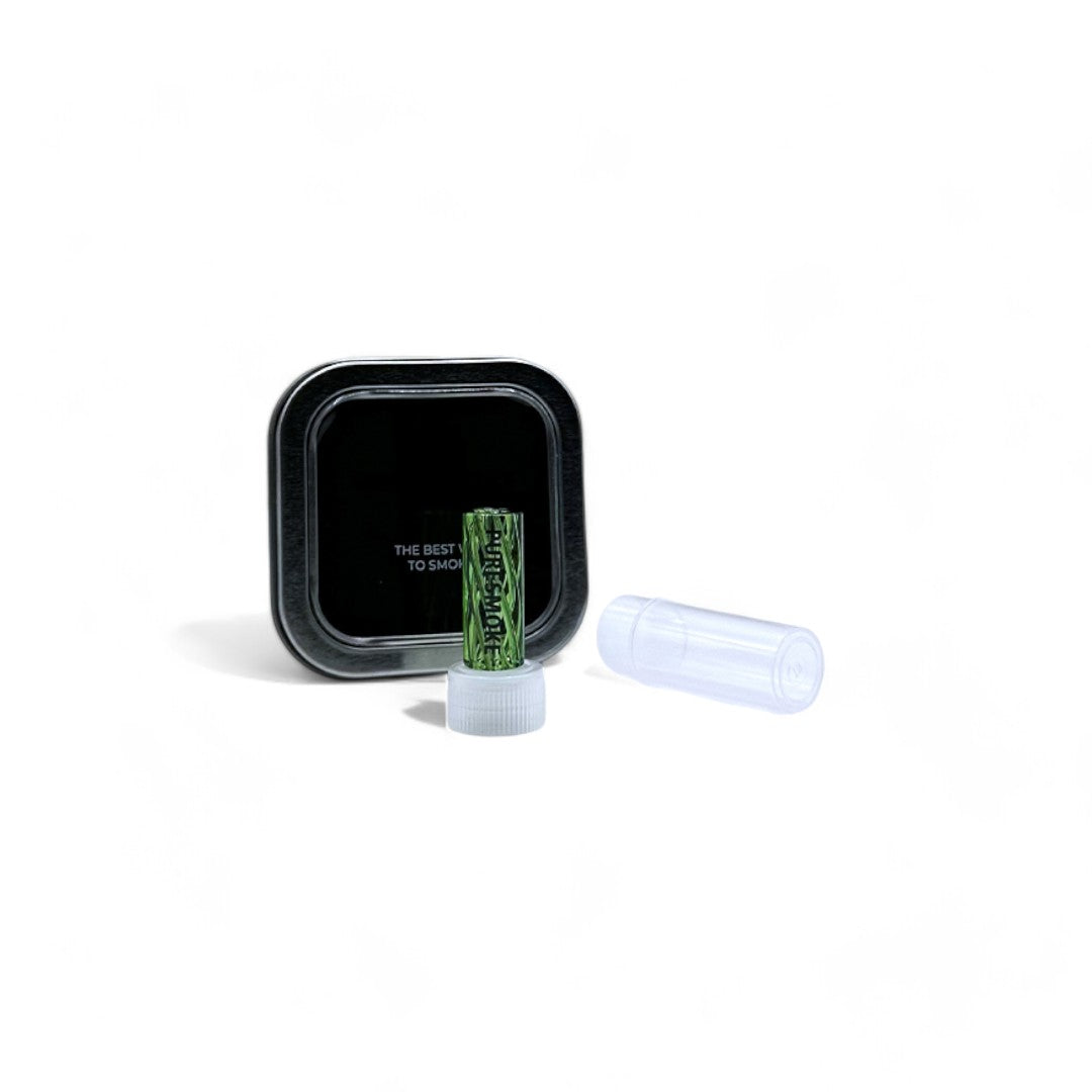 PURESMOKE 10mm Spiral Glasfilter Tip Green - PURESMOKE Filters