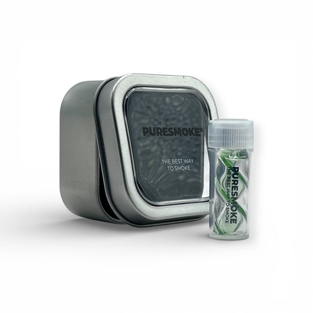 PURESMOKE Noodles Bottle Glasfilter | ⍉ 10/12mm | Crystal Strip Moss - PURESMOKE Filters