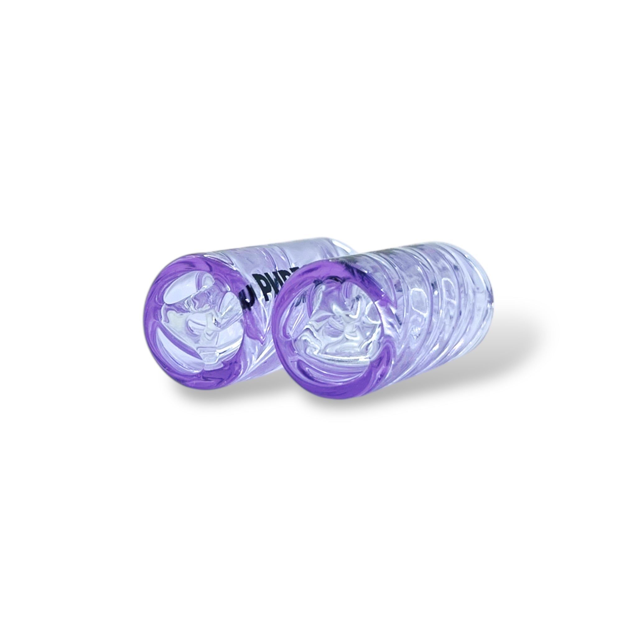 PURESMOKE 12mm Noodles Triangle Glasfilter Tip - Light Violett - PURESMOKE Filters