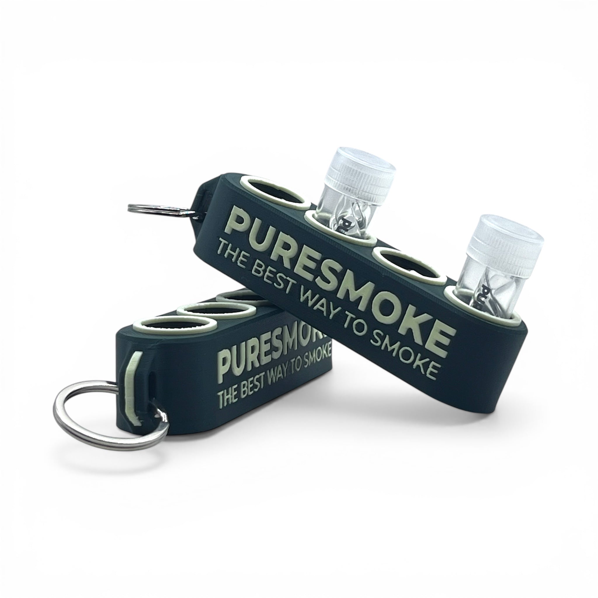 PURESMOKE Glasfilter Schlüsselanhänger – 4er Slot Holder für Glasfilter - PURESMOKE Filters
