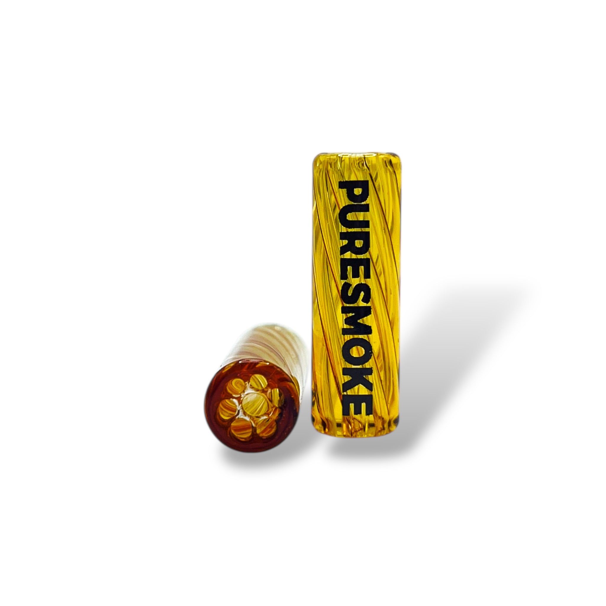 PURESMOKE 8mm Spiral Glasfilter Tip - Yellow - PURESMOKE Filters