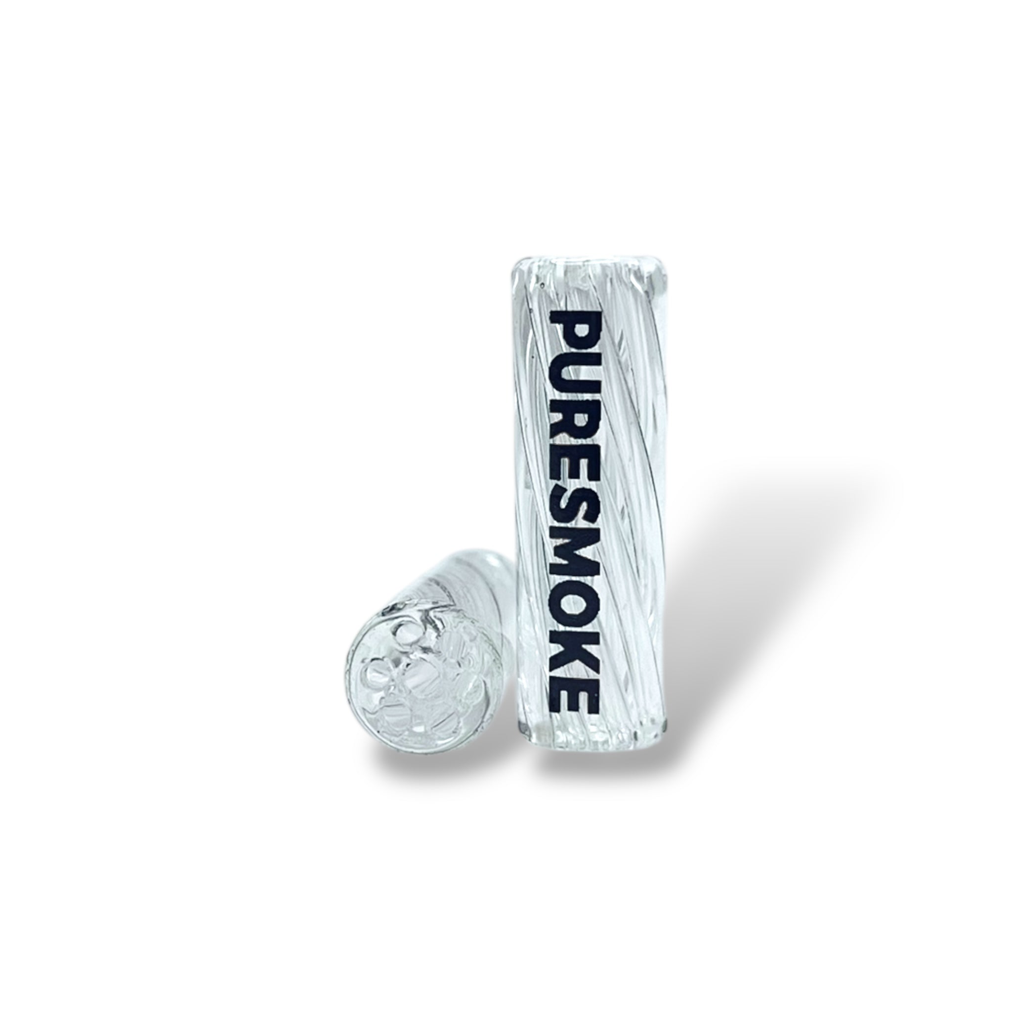 PURESMOKE 8mm Spiral Glasfilter Tip - Clear - PURESMOKE Filters