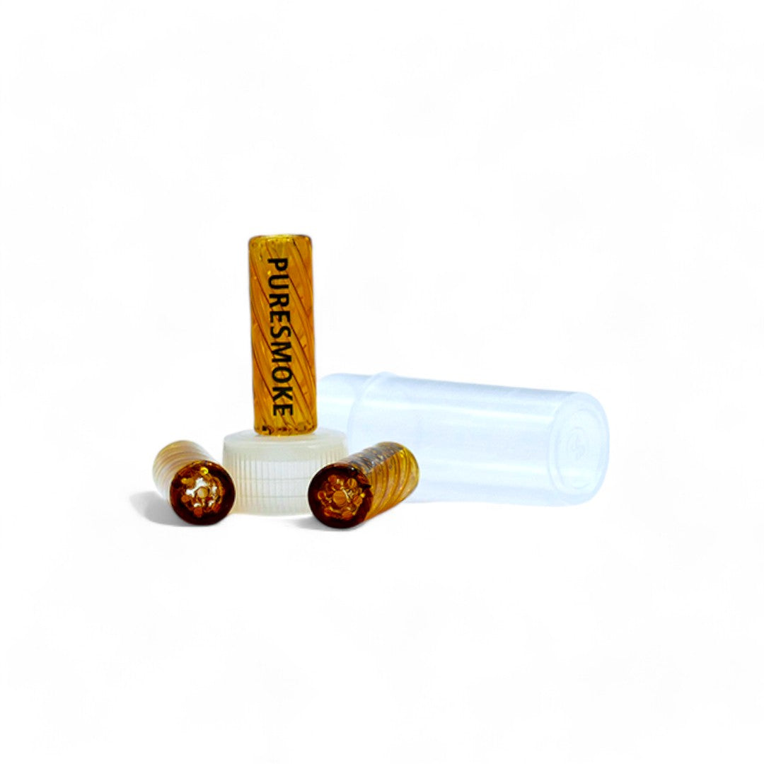 PURESMOKE 8mm Spiral Glasfilter Tip Yellow - PURESMOKE Filters