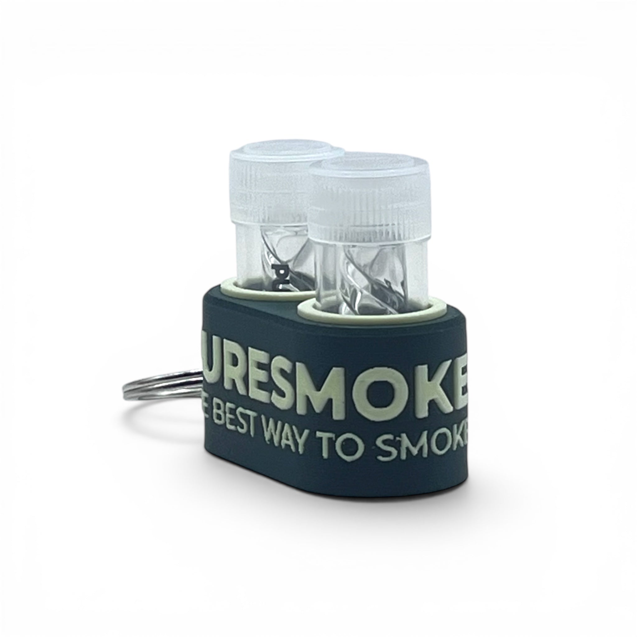 PURESMOKE Glasfilter Schlüsselanhänger – 2er Slot Holder für Glasfilter - PURESMOKE Filters
