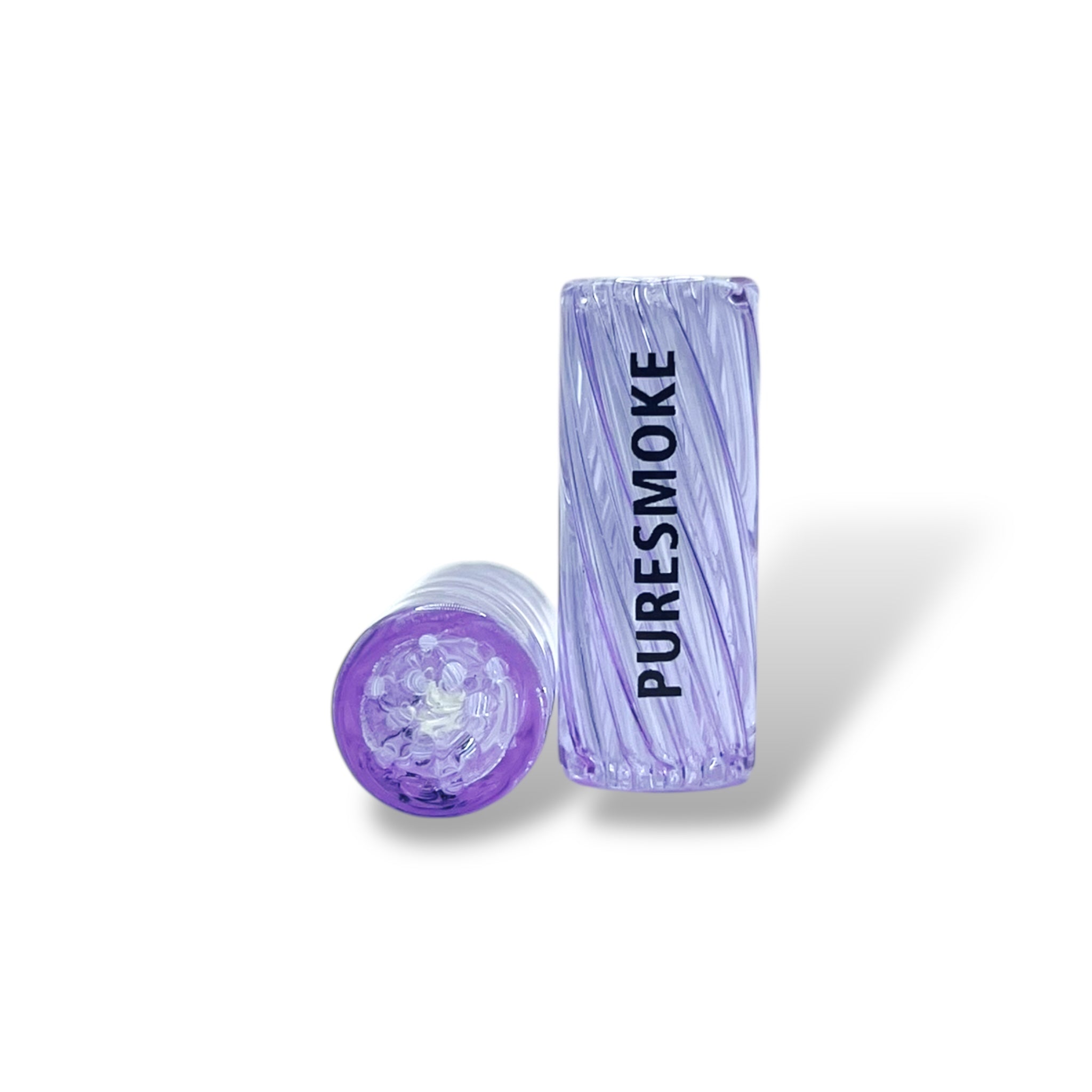 PURESMOKE 12mm Big Size Spiral Glasfilter Tip - Light Violett - PURESMOKE Filters