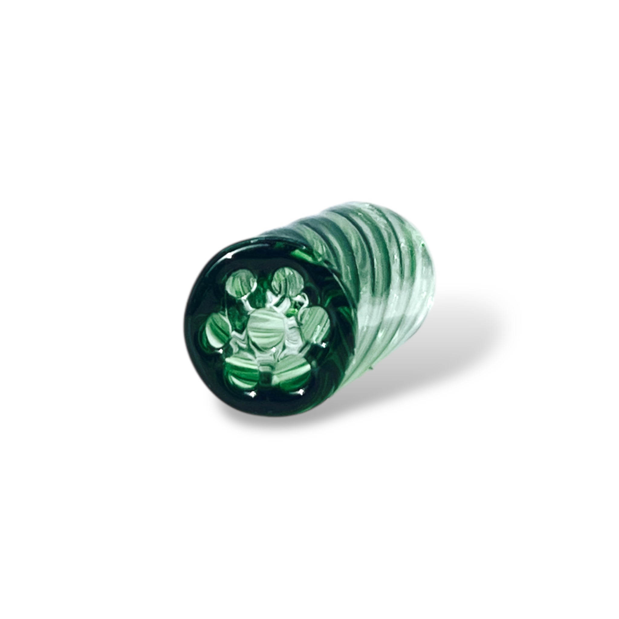 PURESMOKE 10mm Spiral Glasfilter Tip - Green - PURESMOKE Filters