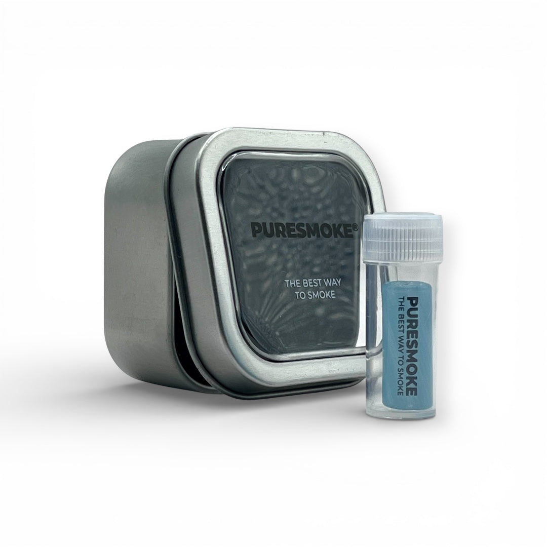 PURESMOKE Milky Glasfilter | ⍉ 10mm | Frozen Blue - PURESMOKE Filters