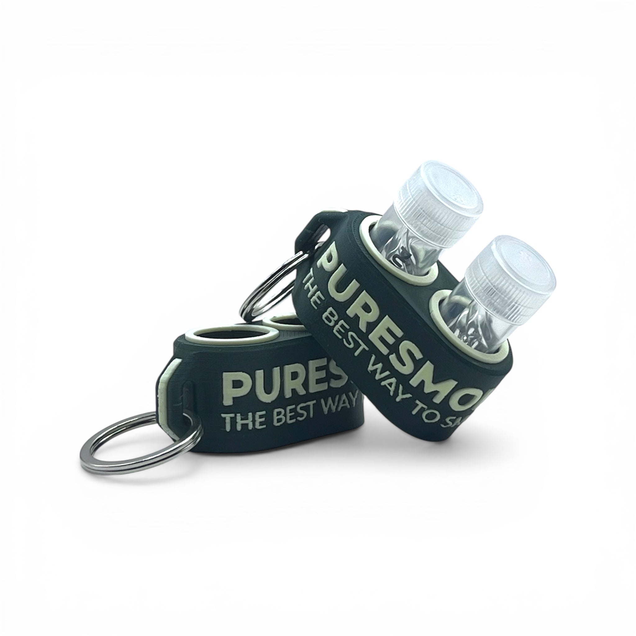 PURESMOKE Glasfilter Schlüsselanhänger – 2er Slot Holder für Glasfilter - PURESMOKE Filters