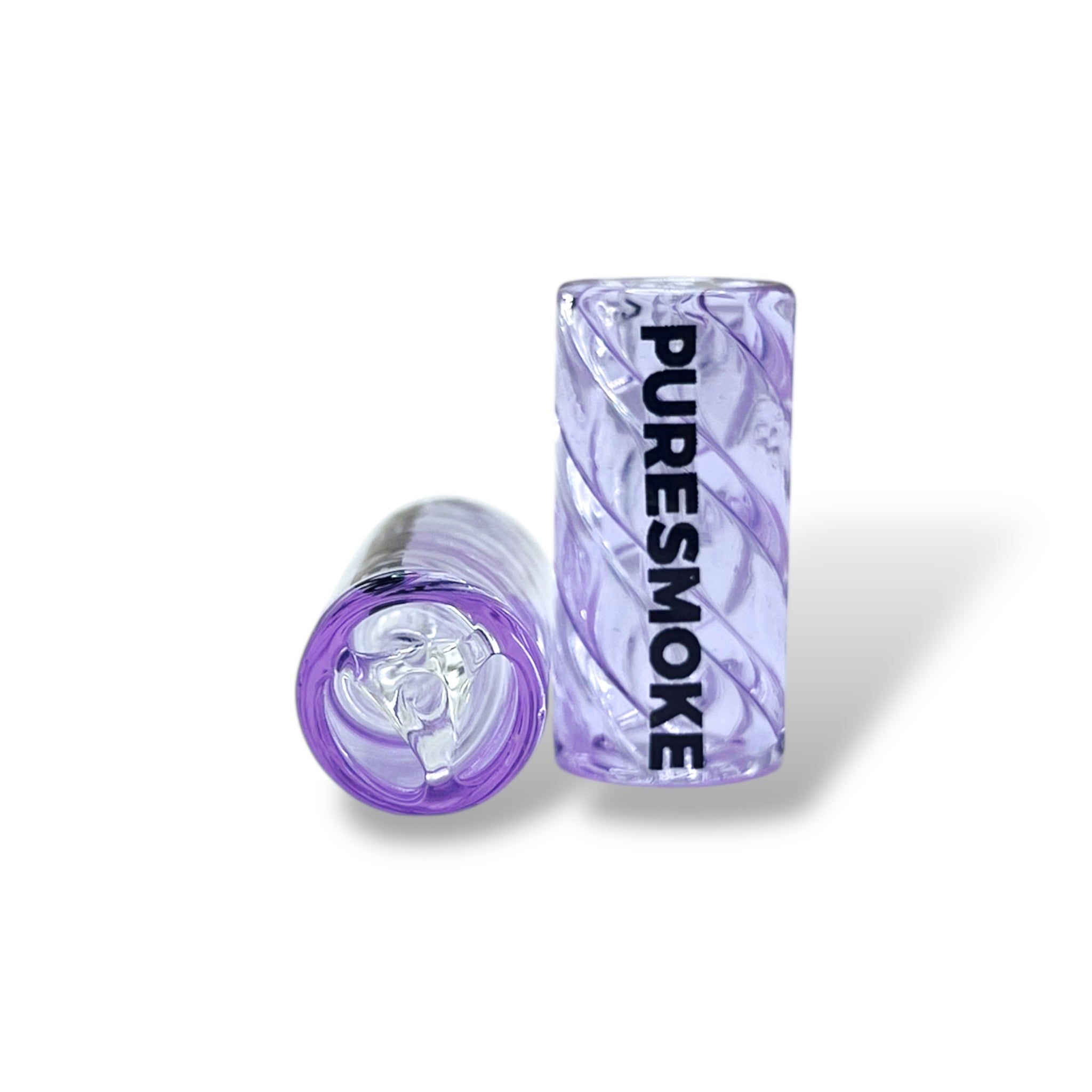 PURESMOKE 12mm Noodles Triangle Glasfilter Tip - Light Violett - PURESMOKE Filters