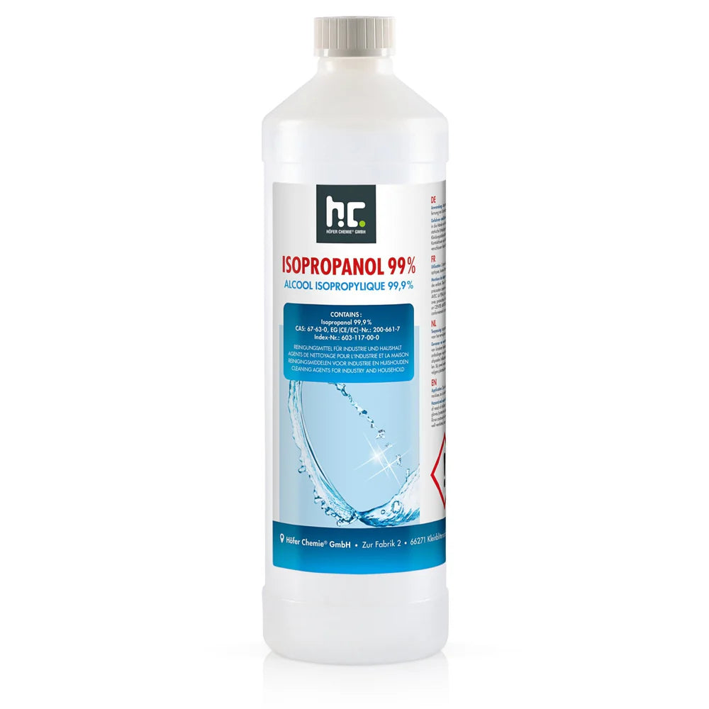 1L Höfer Chemie® Isopropanol 99,9% in Flaschen für Glasfilter - PURESMOKE Filters