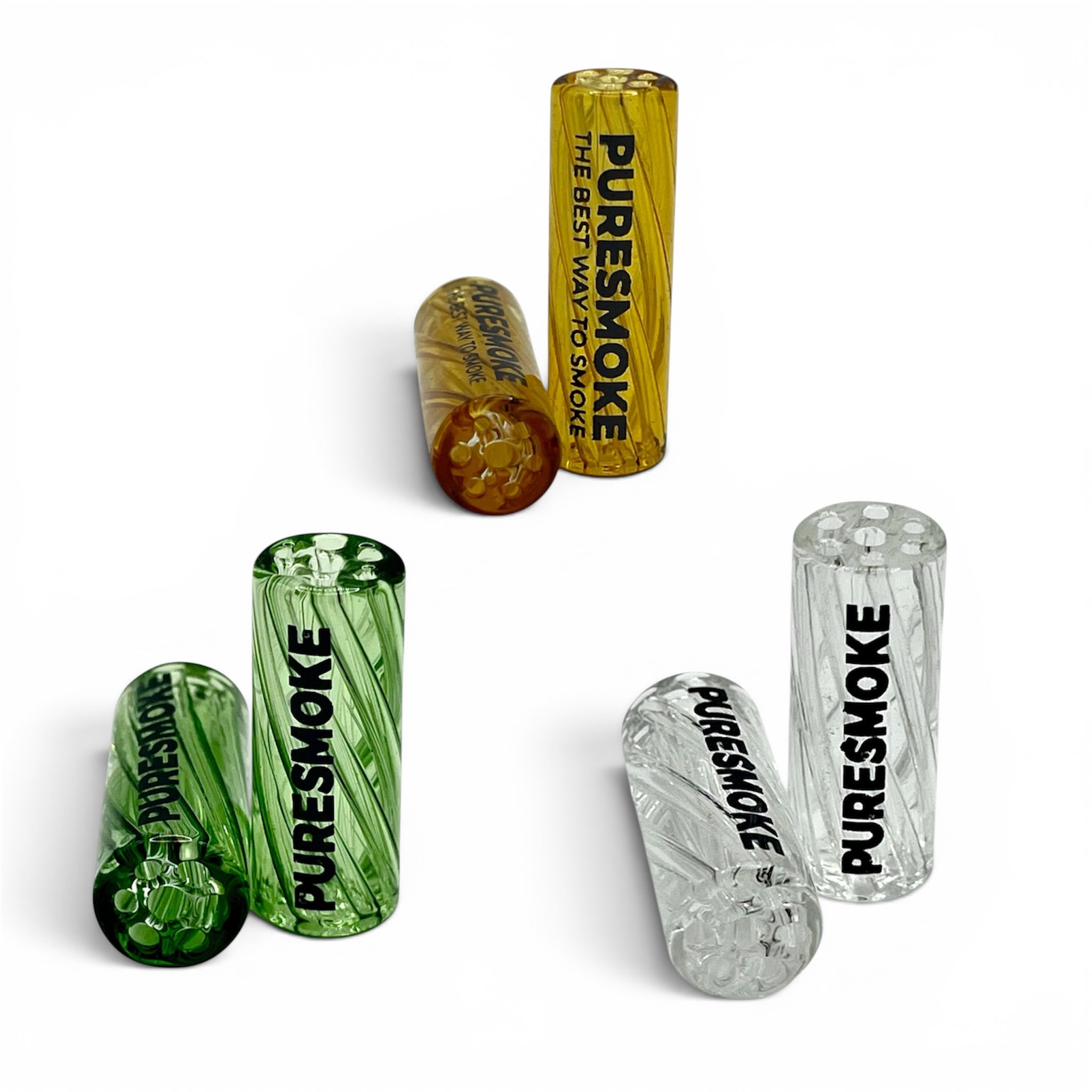PURESMOKE 3er Pack Twist Glasfilter | ⍉ 8 & 10mm - PURESMOKE Filters