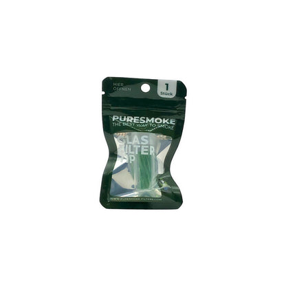 PURESMOKE 10mm Spiral Glasfilter Tip Green - PURESMOKE Filters