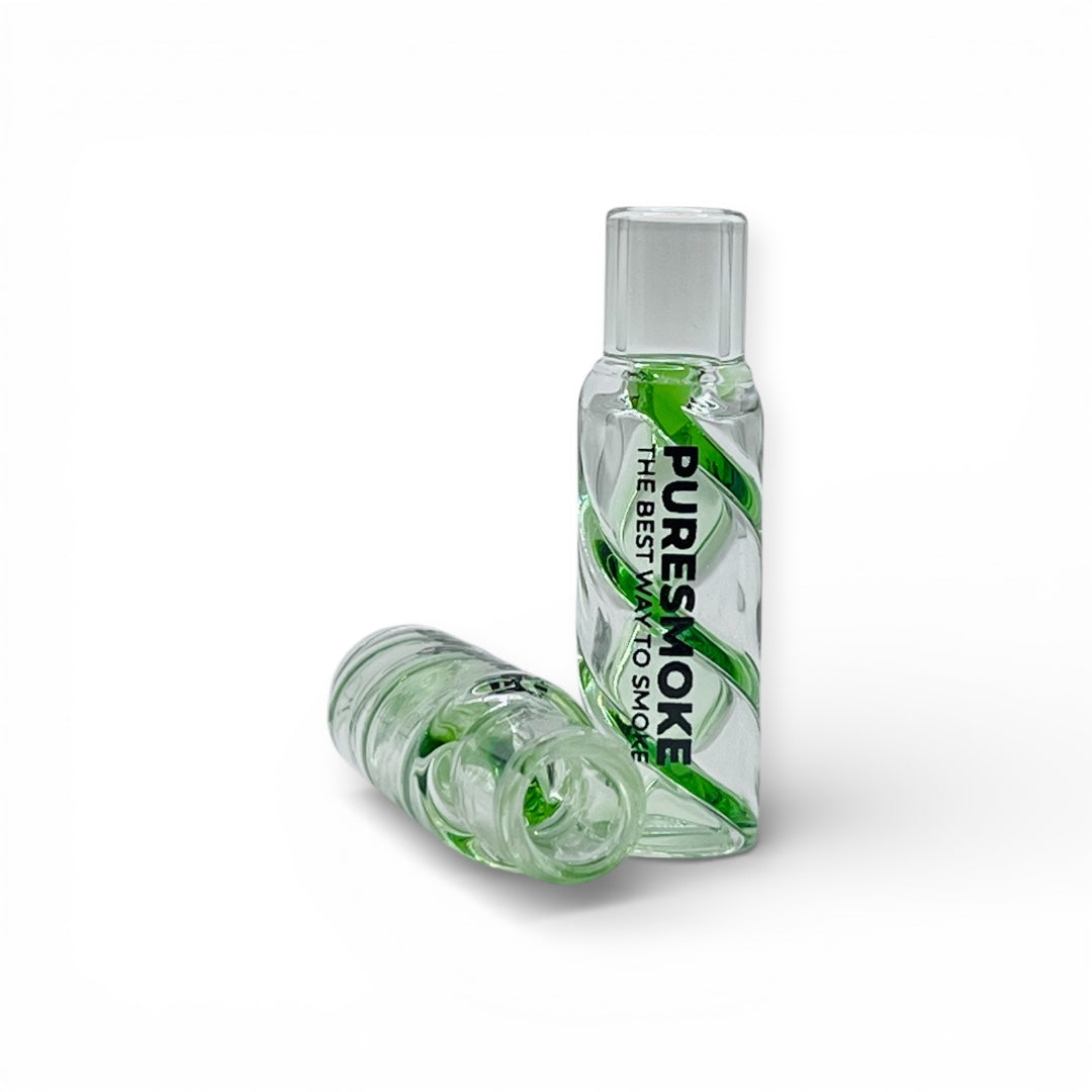 PURESMOKE Noodles Bottle Glasfilter | ⍉ 10/12mm | Crystal Strip Moss PURESMOKE Filters