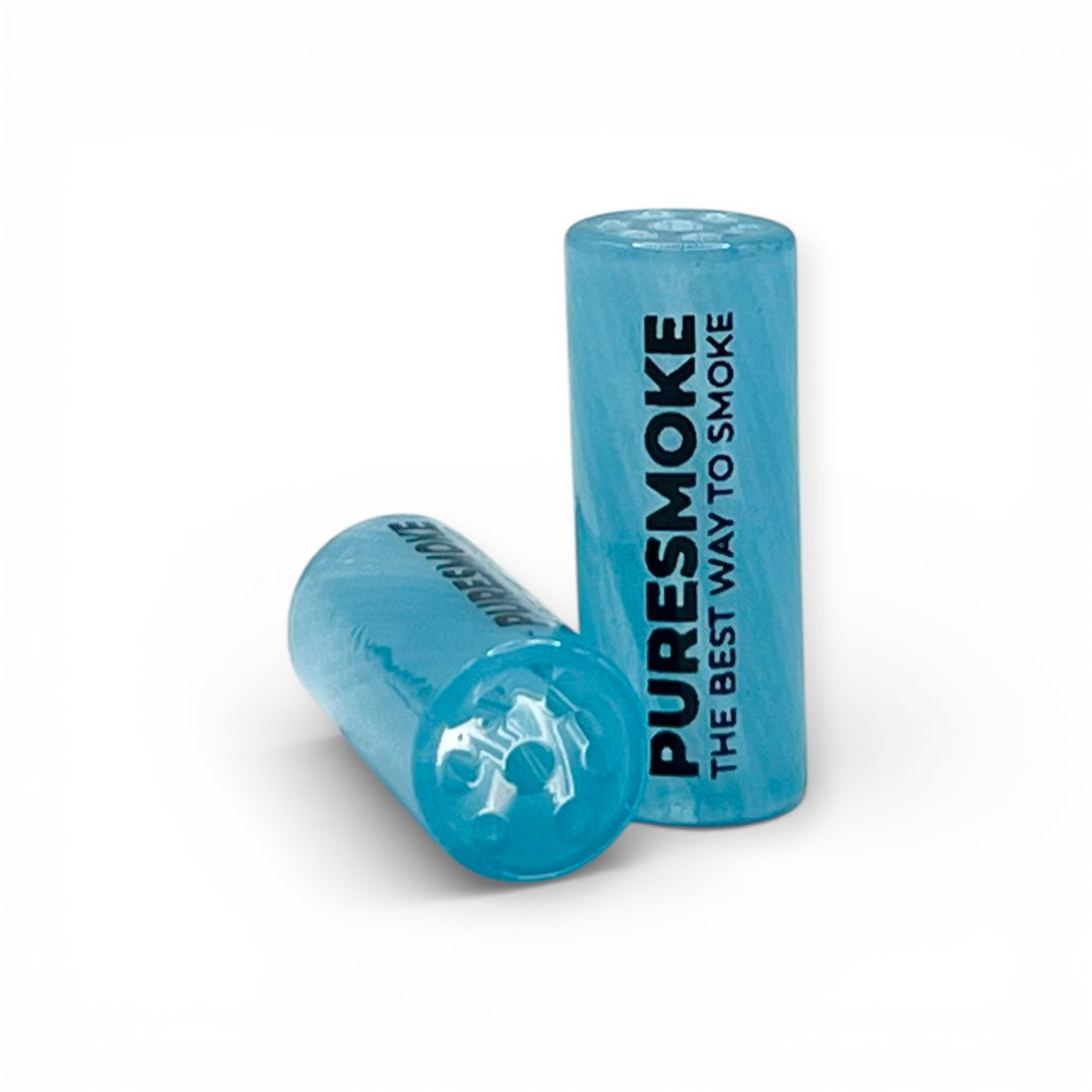 PURESMOKE Milky Glasfilter | ⍉ 10mm | Frozen Blue - PURESMOKE Filters