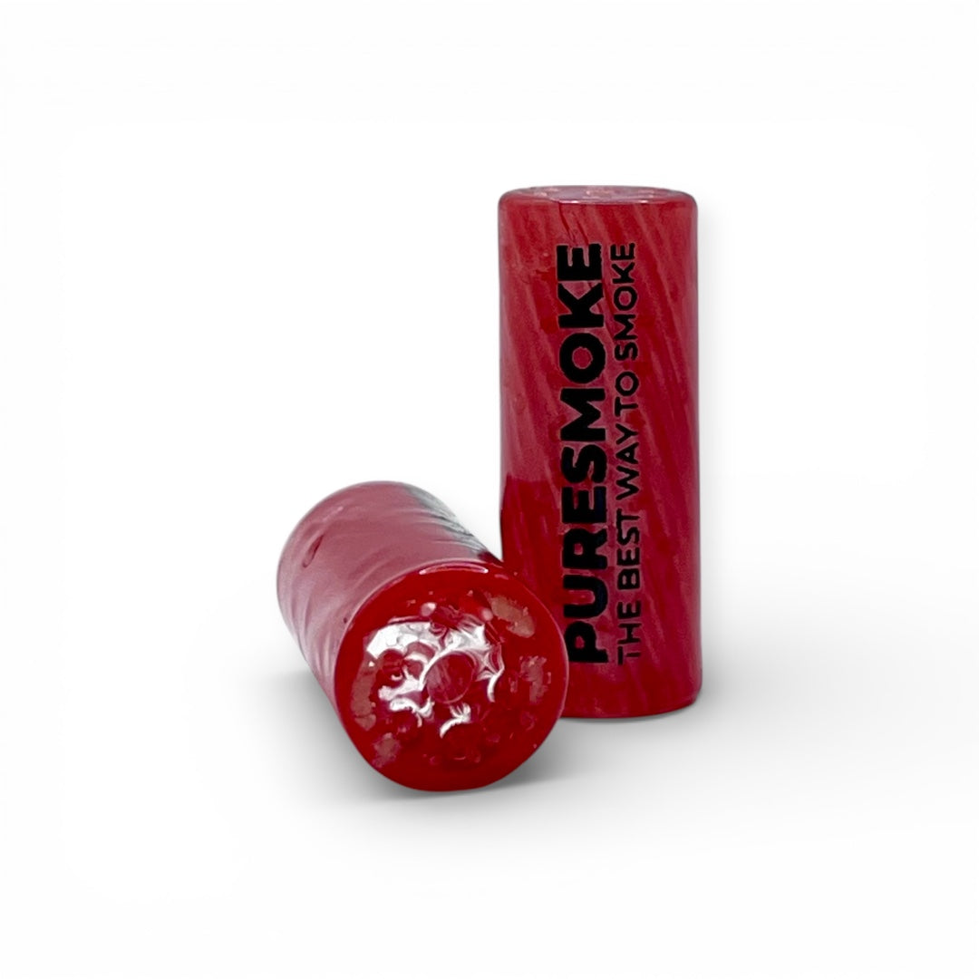 PURESMOKE Twist Glow in the Dark Glasfilter | ⍉ 10mm | Crimson Glow PURESMOKE Filters