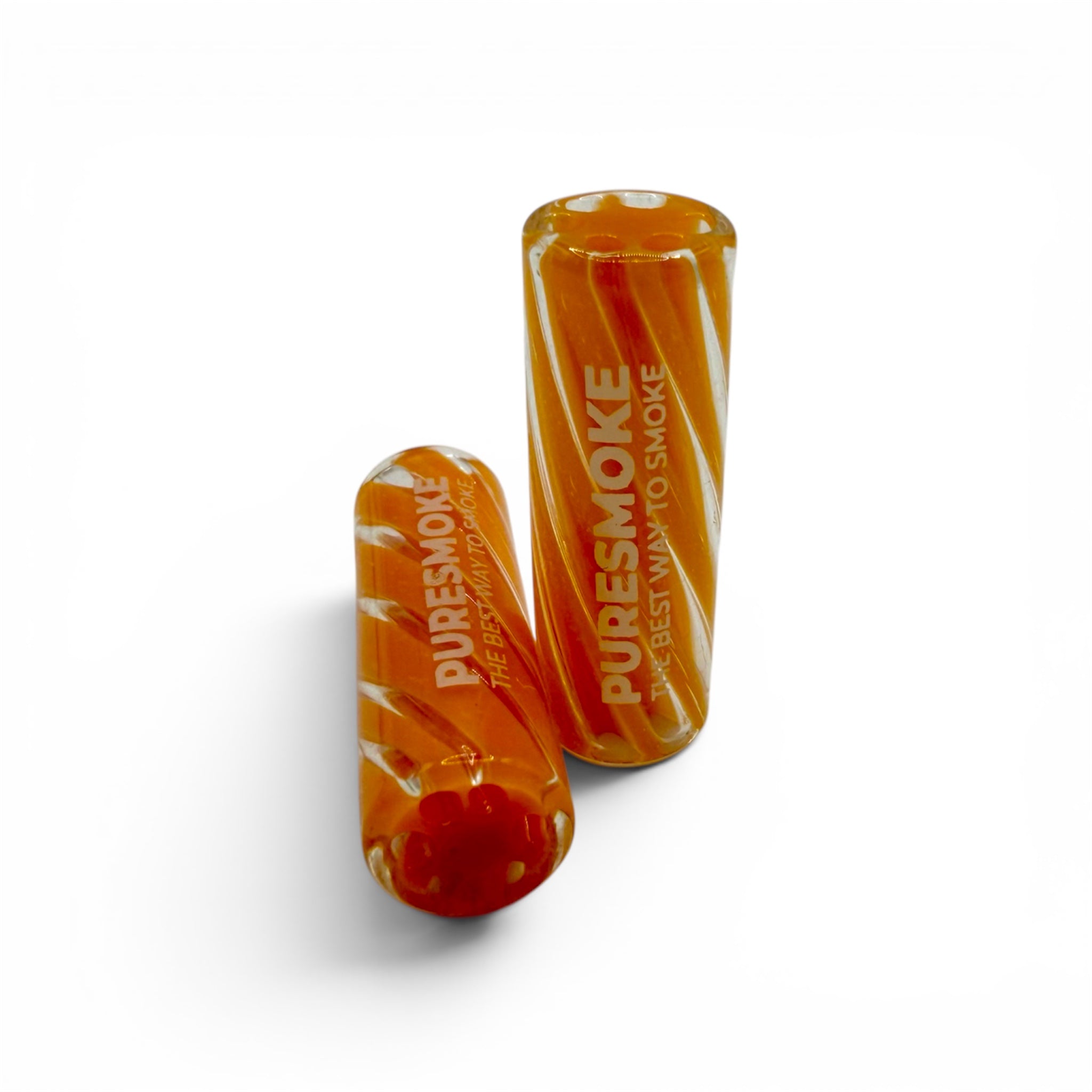 PURESMOKE Twist Glow in the Dark Glass Filter | ⍉ 10mm | Crimson Glow