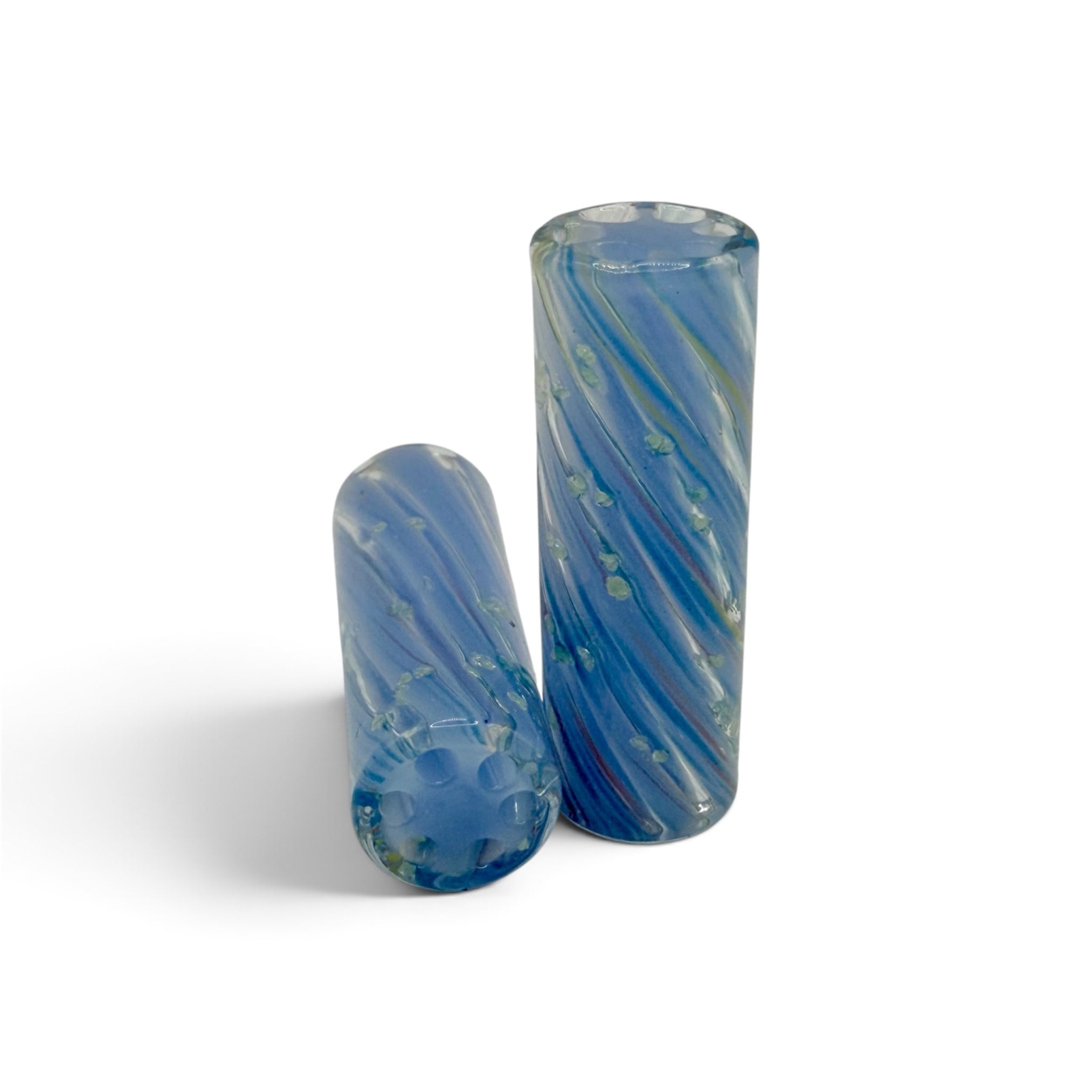 PURESMOKE Twist Glow in the Dark Glasfilter | ⍉ 10x30 mm | 6 Loch | Candy Sky Glow
