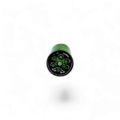 PURESMOKE 10mm Spiral Glasfilter Tip Green - PURESMOKE Filters