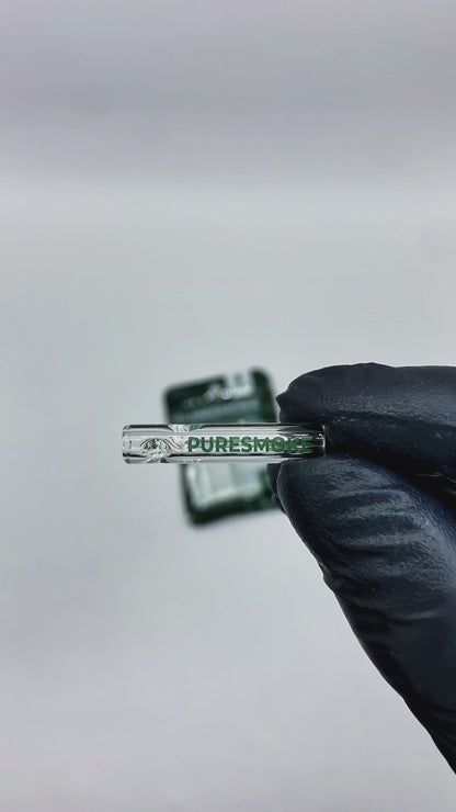 PURESMOKE 6mm "Two Stitches" Glass Tip Clear