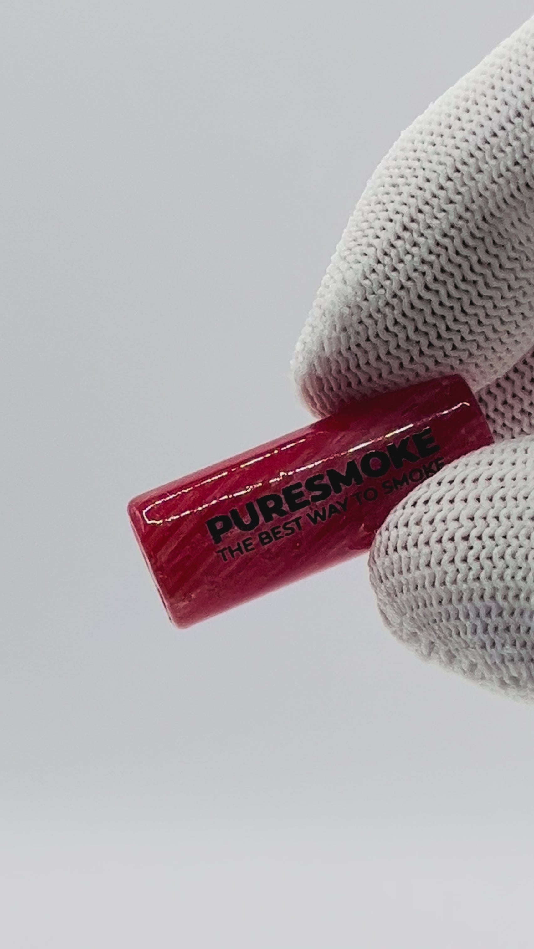 PURESMOKE Twist Glow in the Dark Glass Filter | ⍉ 10mm | Crimson Glow