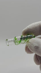 PURESMOKE Noodles Bottle Glass Filter | ⍉ 12 & 14mm | Crystal Stripe Moss