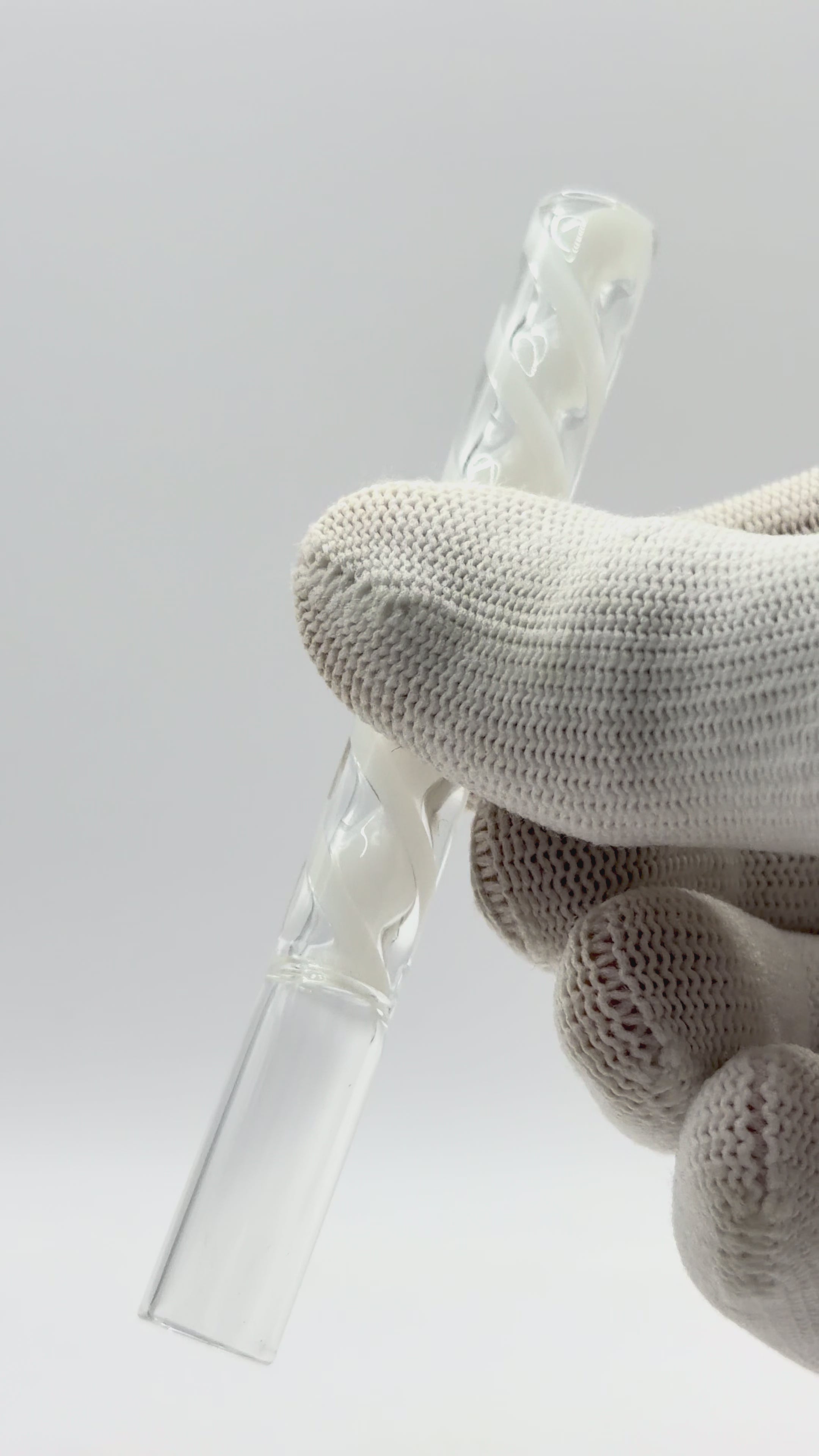 PURESMOKE Long Dong Noodles Glasfilter | ⍉ 11x100 mm | Crystal Snowline