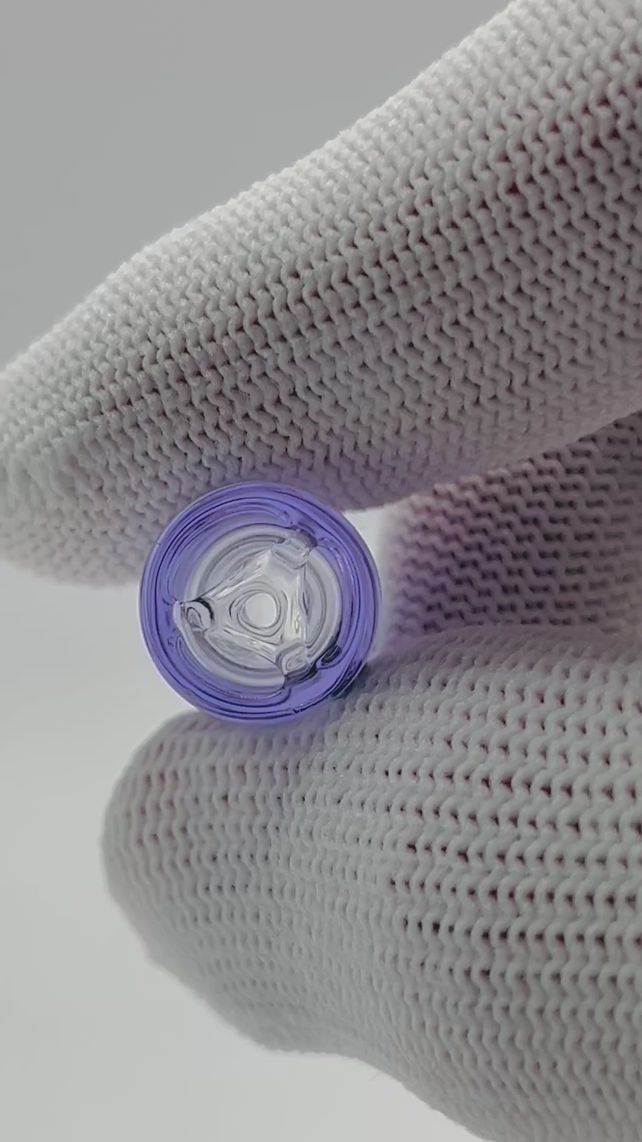 PURESMOKE 12mm Noodles Triangle Glasfilter Tip - Light Violett