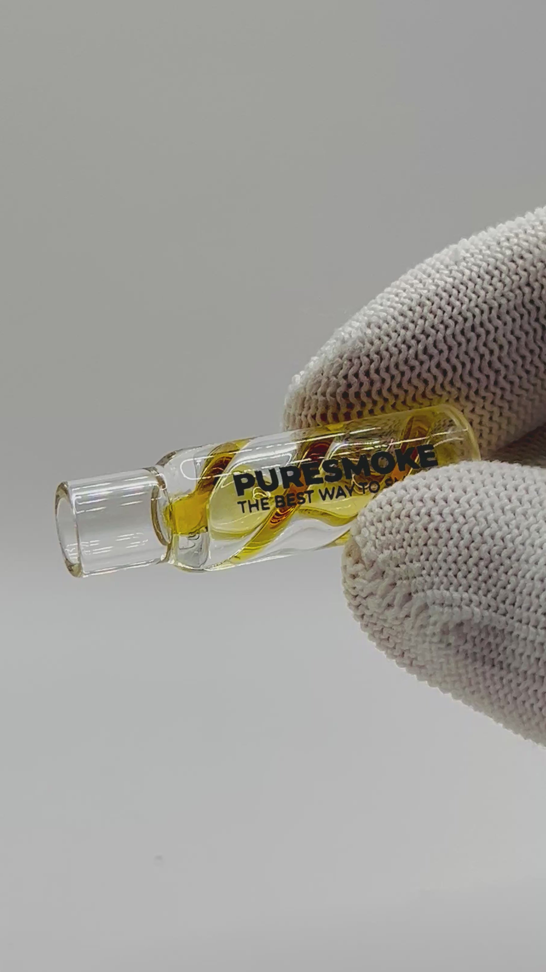PURESMOKE Noodles Bottle Glasfilter | ⍉ 10/12mm | Golden Strip Amber