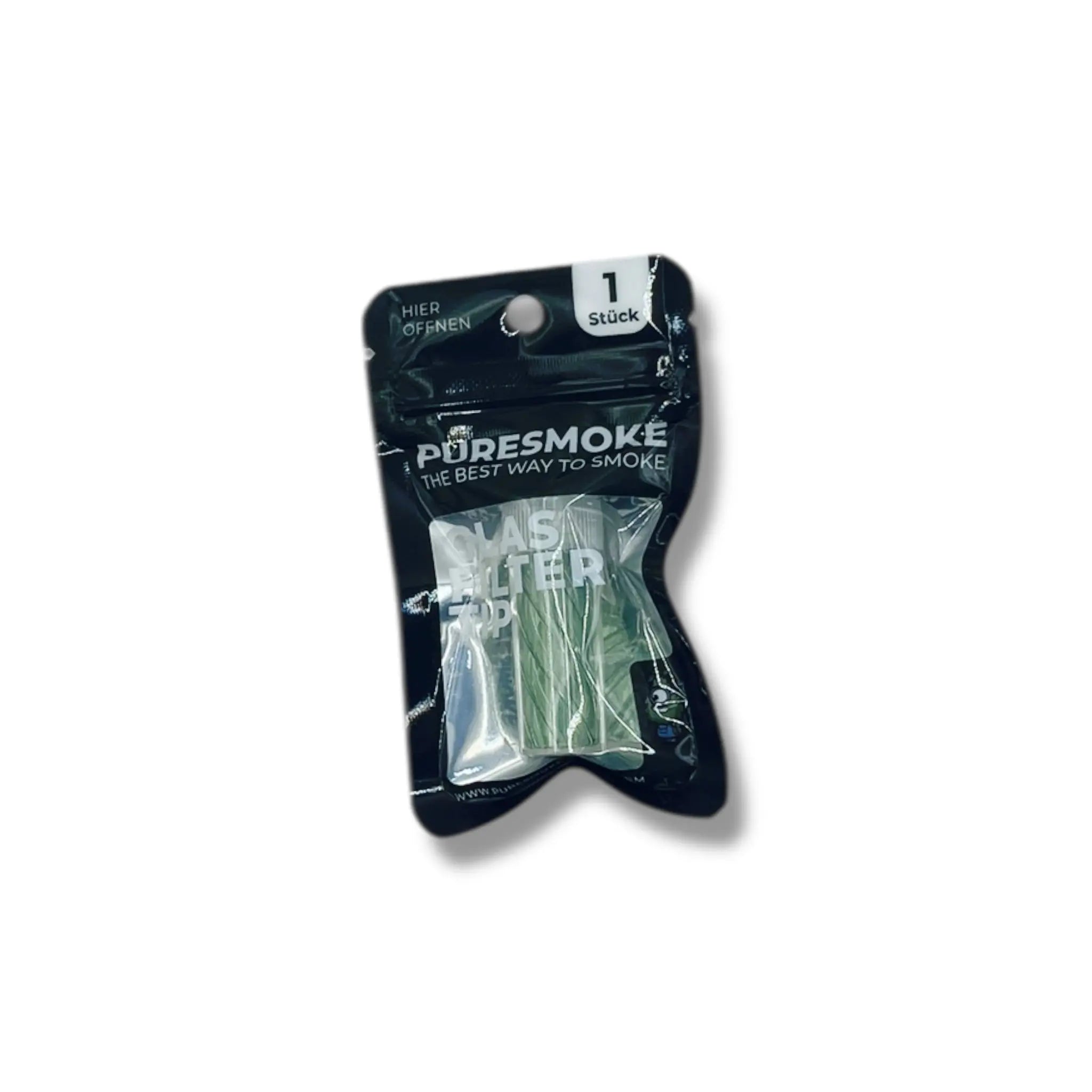 PURESMOKE 10/12 Bottle Glasfilter Tip - Green PURESMOKE Filters