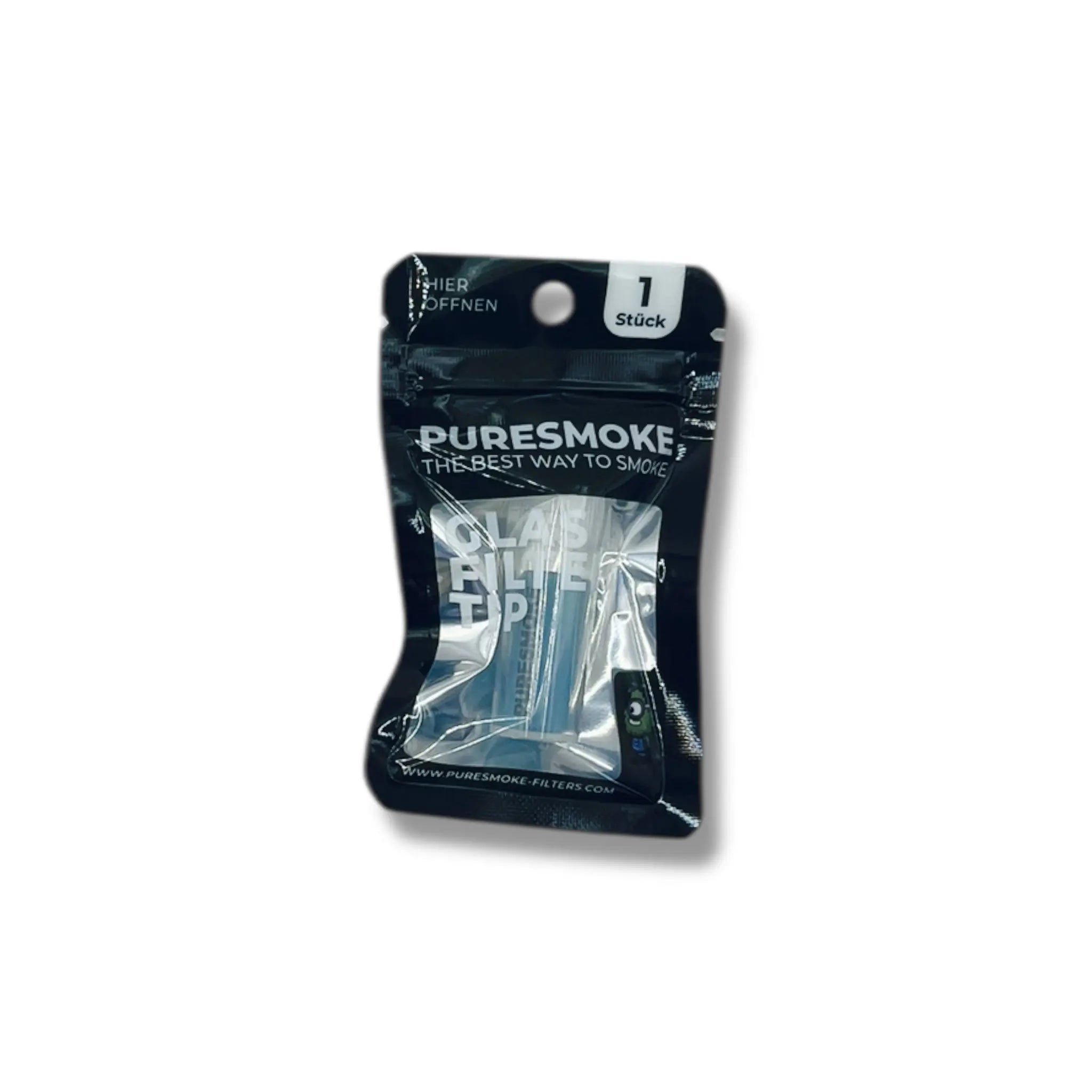 PURESMOKE 10mm Milky Glasfilter Tip - Baby Blue PURESMOKE Filters