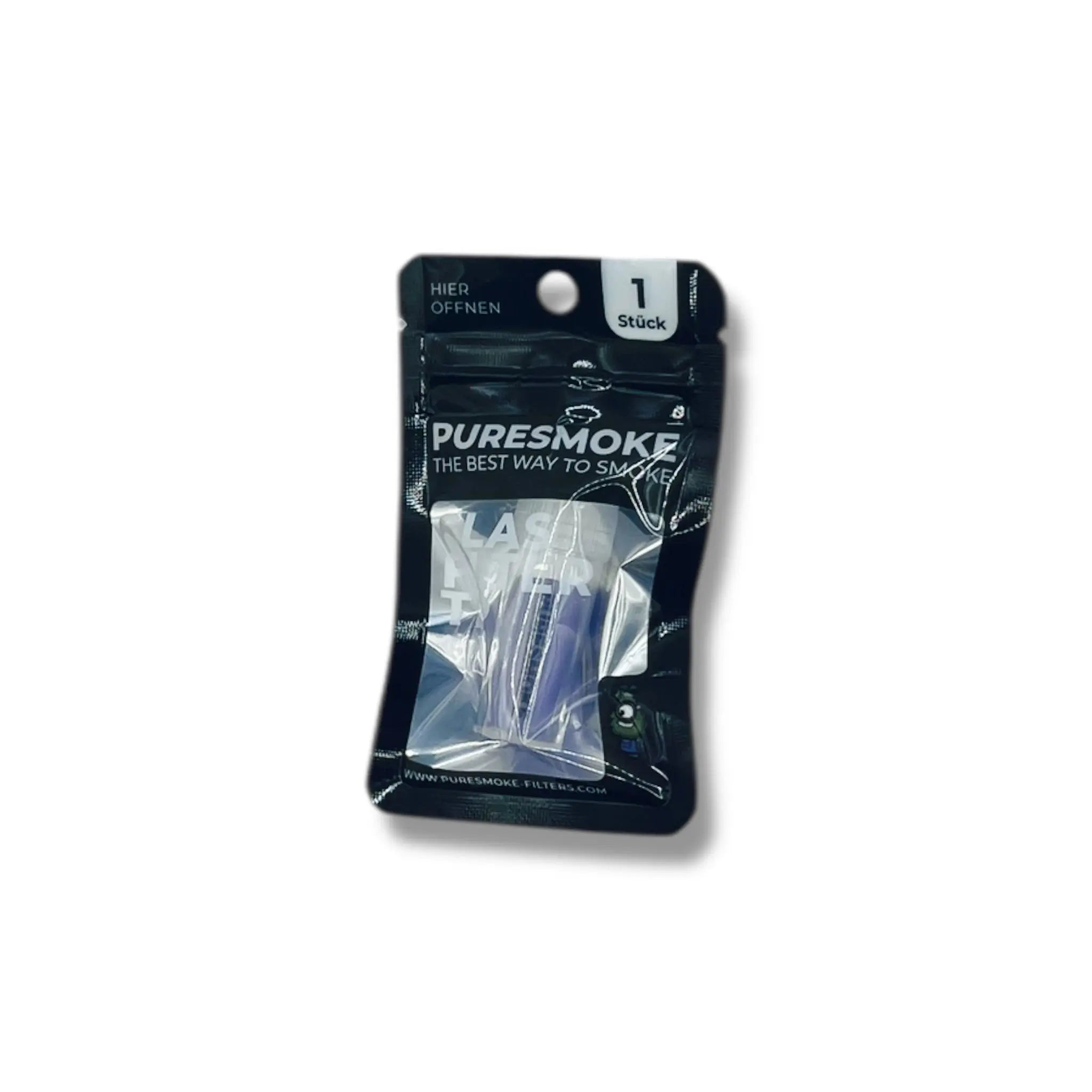 PURESMOKE 10mm Milky Glasfilter Tip - Dark Violett PURESMOKE Filters