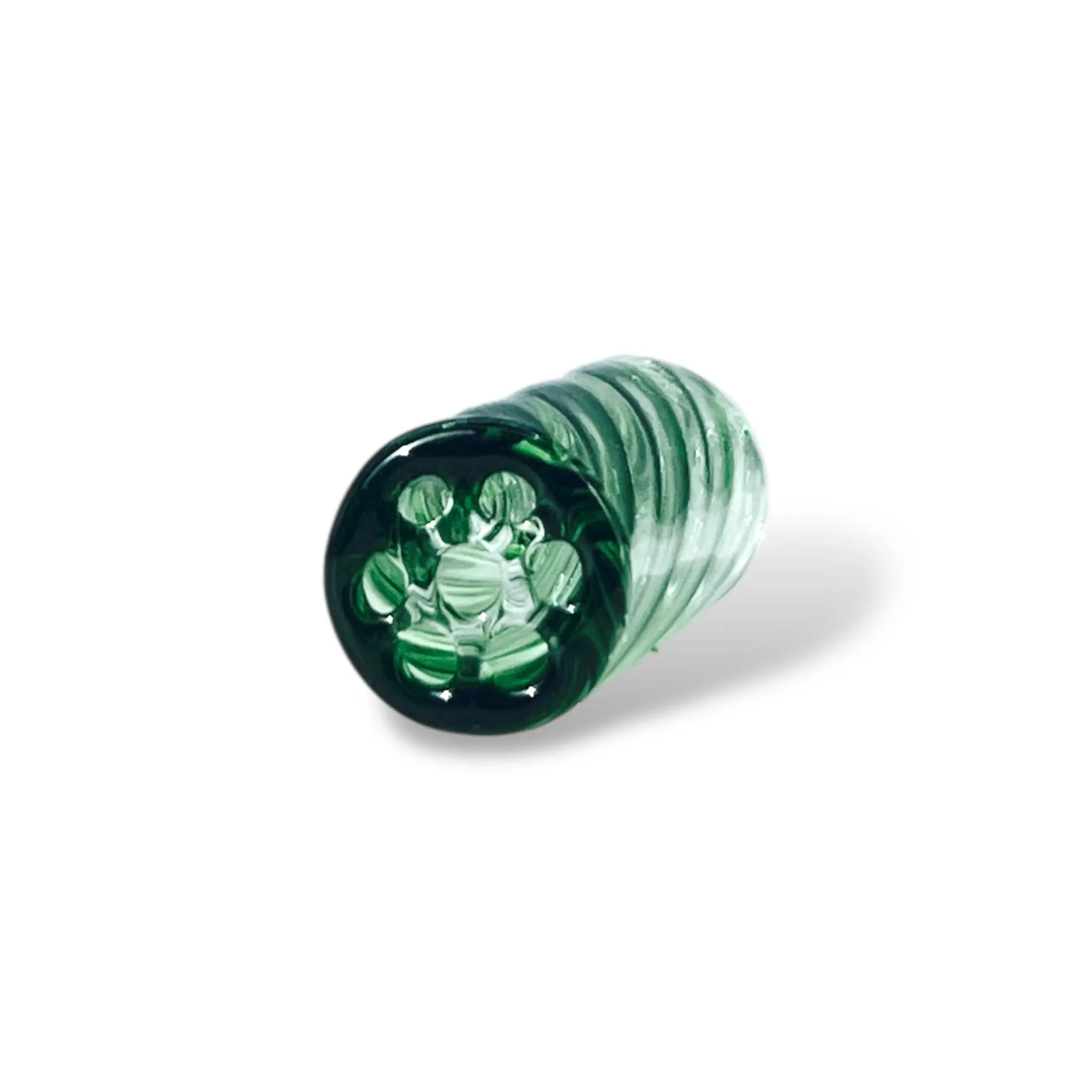 PURESMOKE 10mm Spiral Glasfilter Tip - Green PURESMOKE Filters